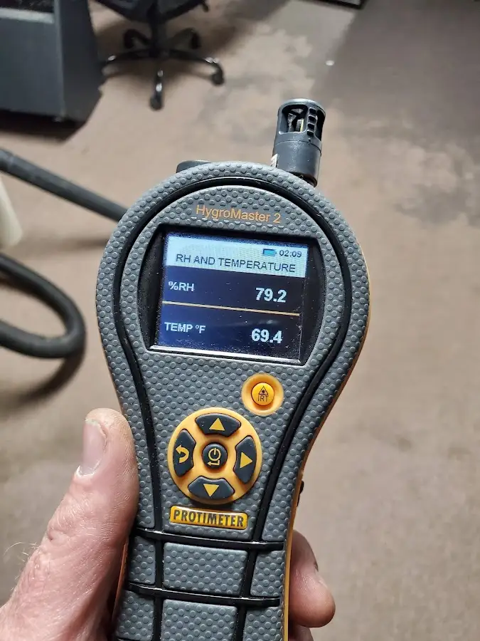 Moisture meter humidity assessment for Fire & Smoke Damage Restoration in San Bernardino